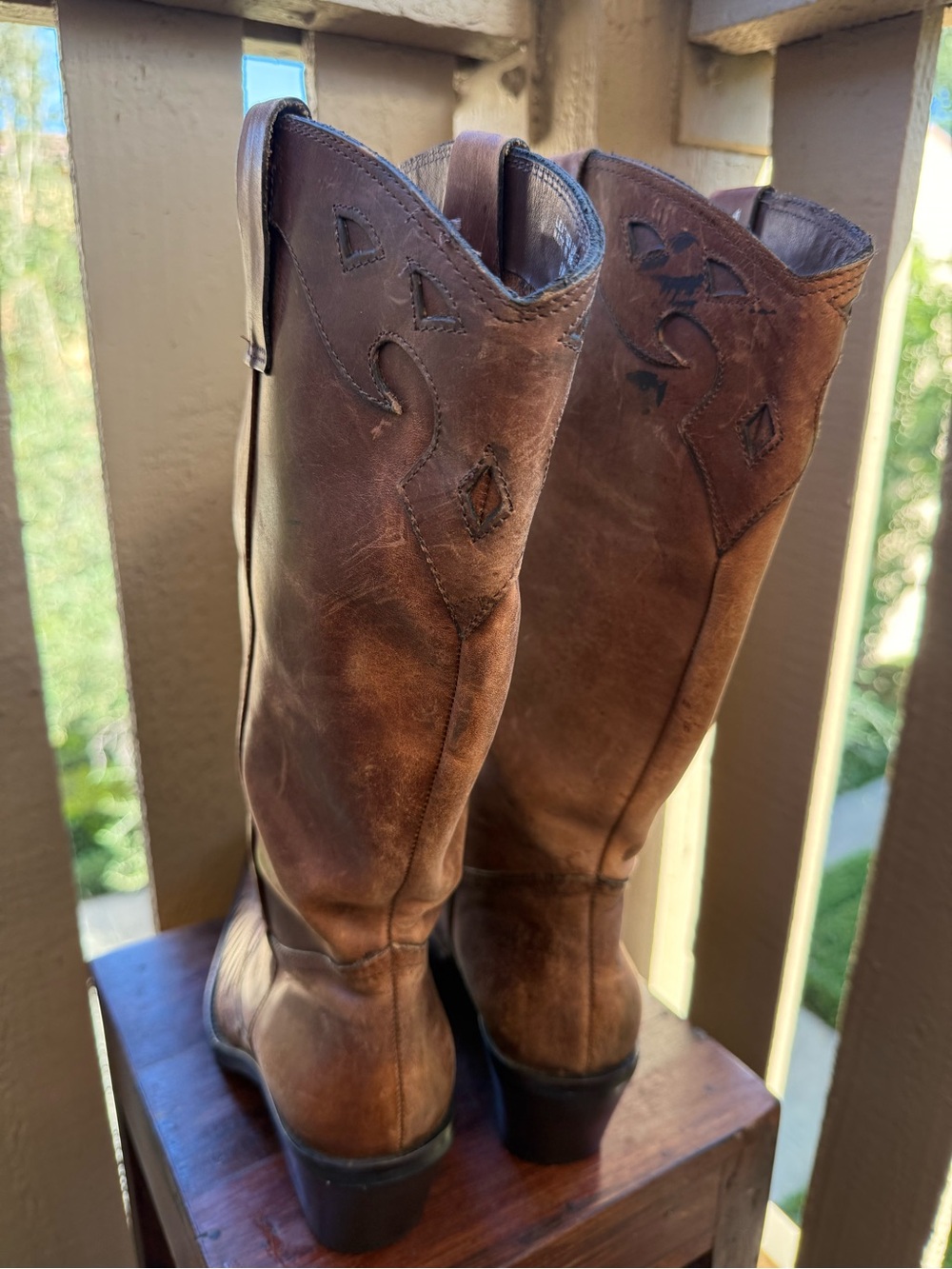 MIA Brown Leather Rockstar Western Heeled Boots - Picture 5 of 14